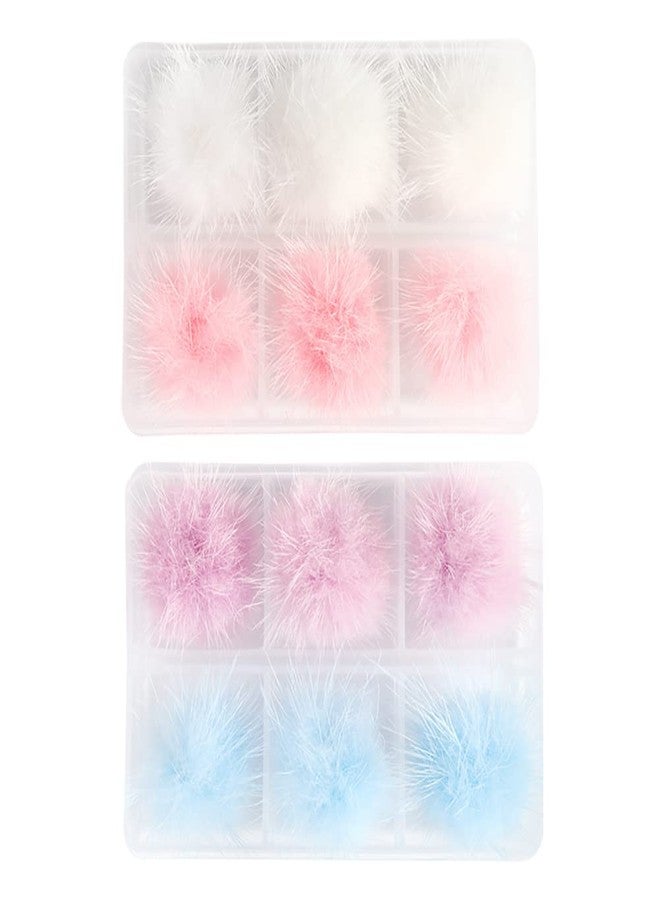 ccHuDE 12 Pcs 3D Nail Pom Balls Fluffy Balls Nail Charms Magnetic Nail Pom Pom Detachable Nail Balls Soft Nail Plush Ball Manicure Tips Decoration for Nail Art DIY - Image 1